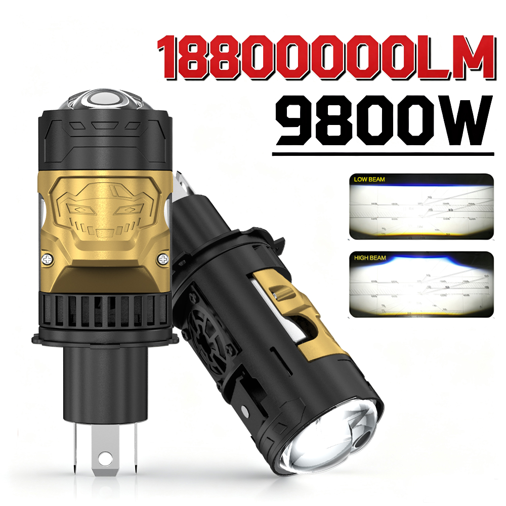 Universal Motorcycle Led Headlight Projector - H4 LED koplamp projectorlens Canbus super