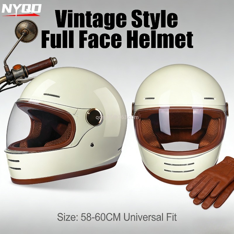 Full Face Motorcycle Helmet With Bluetooth - Unisex motorhelm met volledig gezichtmasker, veiligheidshelm