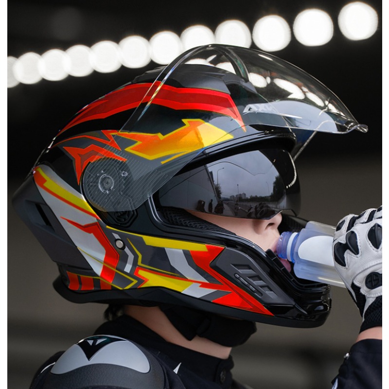 Motorfiets Volledige Helm Grot - Full Face Motorcycle Helmet With Bluetooth recensie en prijs